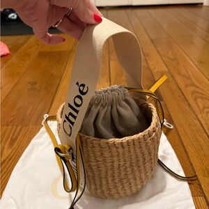 AUTHENTIC Chloe Woody Woven Bucket Bag